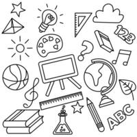 Back To School supplies doodle . Very suitable for designs at the beginning of the semester, school, education, students, and so on vector