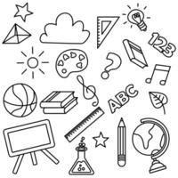 Back To School supplies doodle . Very suitable for designs at the beginning of the semester, school, education, students, and so on vector