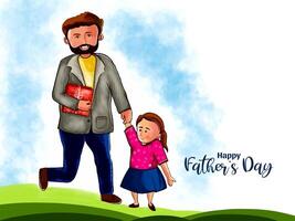 Happy Father's day celebration greeting background design vector