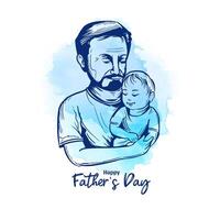 Happy Father's day celebration decorative greeting background vector