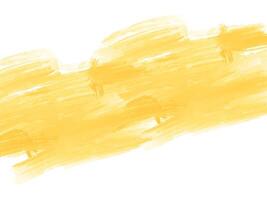 Yellow watercolor brush stroke design decorative background vector