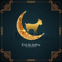 Islamic religious Eid al adha mubarak festival background vector