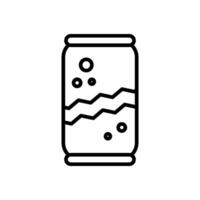 soda, line icon, isolated background vector