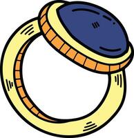 ring illustration Hand drawn in line style vector