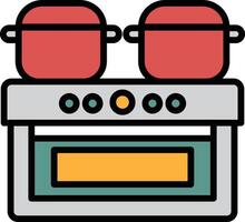 electric pan icon illustration in line style vector