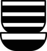 Stacked plates icon illustration in line style vector