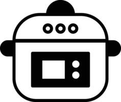 electric rice cooker icon illustration in line style vector