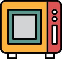 horno para Cocinando icono ilustración en línea estilo vector