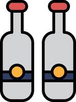 water bottle icon illustration in line style vector