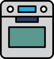 horno para Cocinando icono ilustración en línea estilo vector