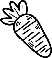 carrot Hand drawn illustrations in line art style vector