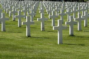 American cemetery at Normandy area. WWII memorial. photo