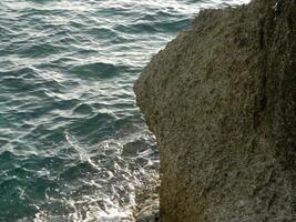 Landscape photo with a background of sea water and coral in the afternoon