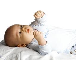 Stunning Studio Portrait of a Charming Young Boy photo