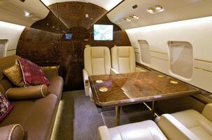 vip business interior jet avión foto