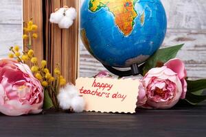 education concept happy teacher's day background photo