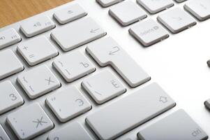 Modern aluminum computer keyboards for computer photo