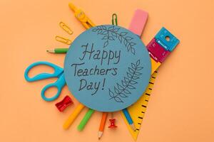 education concept happy teacher's day background photo