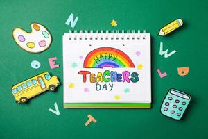 education concept happy teacher's day background photo