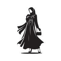 hijab estilo Moda ilustración diseño silueta estilo vector