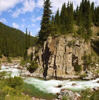 River it is high in the mountains photo