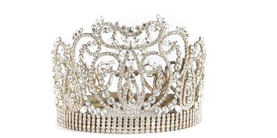 Crown or tiara isolated on a white background photo