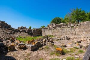 restos de Troya antiguo ciudad en Canakkale turco. visitar Turquía concepto foto