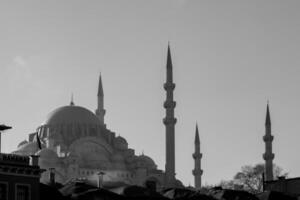 Suleymaniye Mosque view. Visit Istanbul concept. Islamic background photo