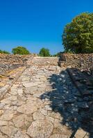 Roca la carretera en Troya antiguo ciudad en Canakkale turkiye foto