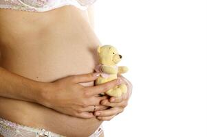 The beautiful young girl, the third trimester of pregnancy photo
