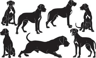 Dalmatian silhouette illustration vector