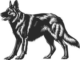 German Shepherd silhouette vector