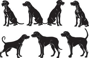 Dalmatian silhouette illustration vector