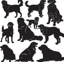 Golden retriever silhouette vector