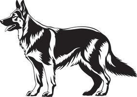 German Shepherd silhouette vector