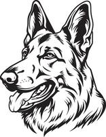 German Shepherd silhouette vector