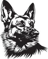 German Shepherd silhouette vector