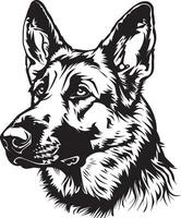 German Shepherd silhouette vector