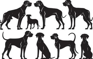 Dalmatian silhouette illustration vector