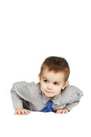 Stunning Studio Portrait of a Charming Young Boy photo