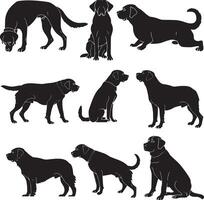 silueta de perro labrador vector