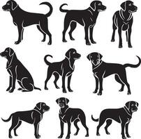 silueta de perro labrador vector