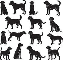 silueta de perro labrador vector