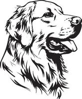 Golden retriever silhouette vector