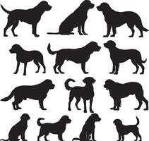 silueta de perro labrador vector