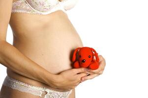 The beautiful young girl, the third trimester of pregnancy photo