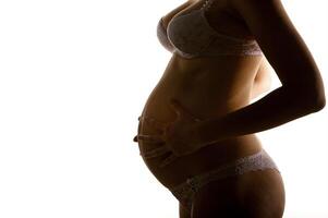 The beautiful young girl, the third trimester of pregnancy photo