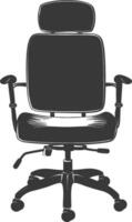 Silhouette Office Chair black color only vector