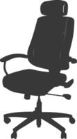 Silhouette Office Chair black color only vector