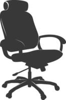 Silhouette Office Chair black color only vector